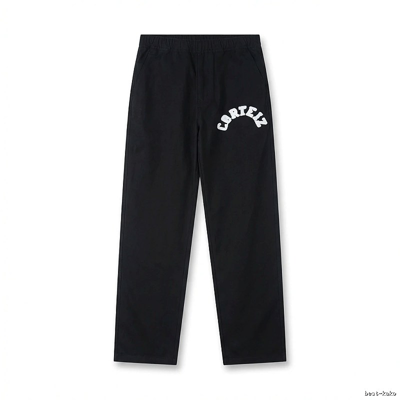 Corteiz retro-style black trousers
