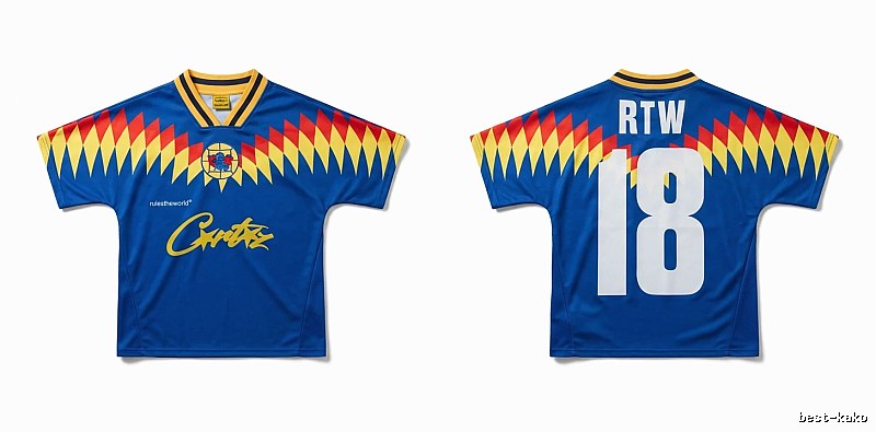 Corteiz RTW Series Retro-Style Blue Jersey