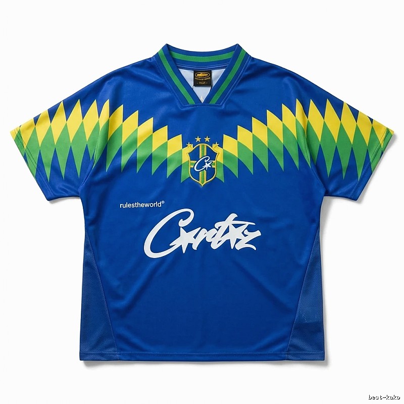 Corteiz sporty blue-green short-sleeved shirt
