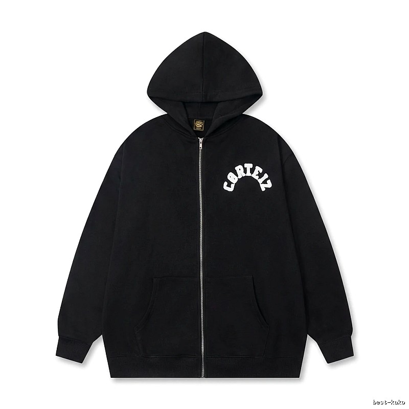 Corteiz street-style black hoodie