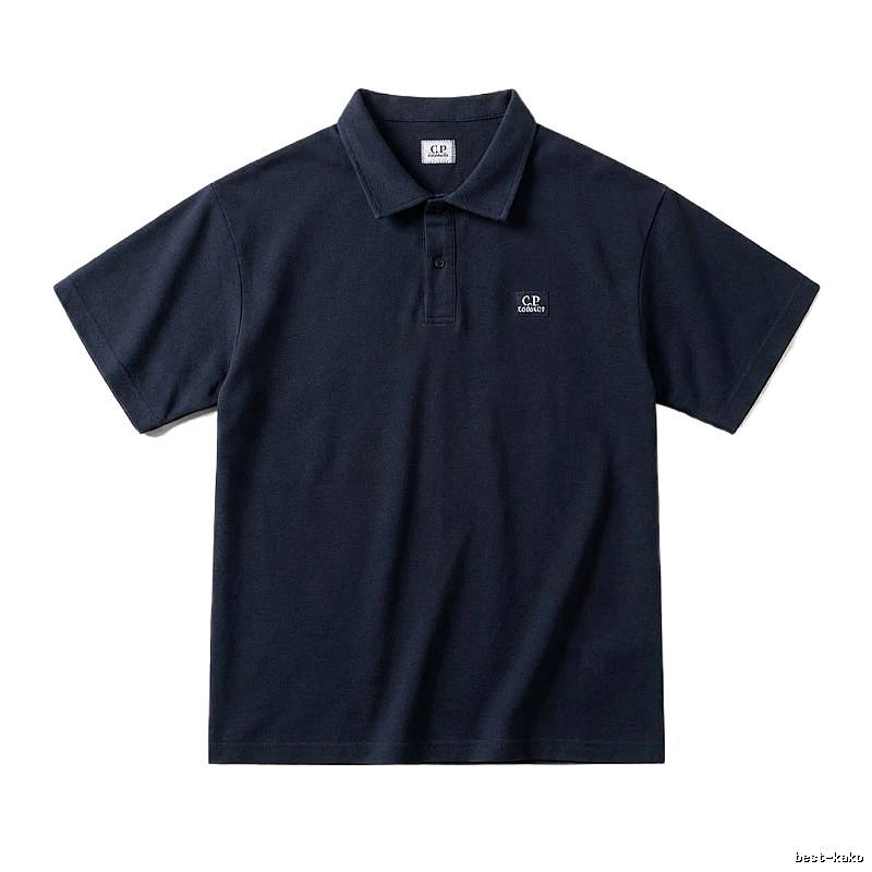 C.P. Pure Color Simple Style Polo Shirt