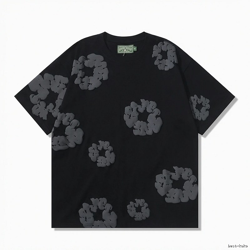 DENIM TEARS Dark Style Black Short-Sleeve