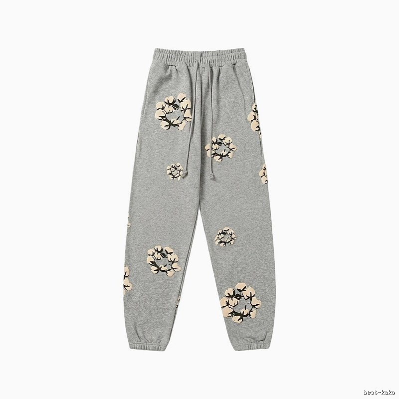 DENIM TEARS Floral Casual Grey Sweatpants