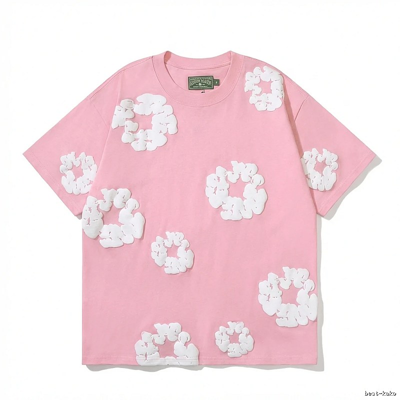 DENIM TEARS Pink Flower Short-sleeve Shirt