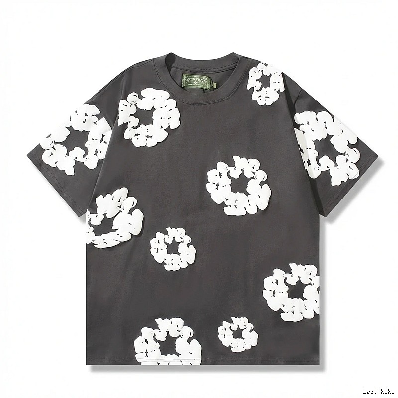 DENIM TEARS Three-dimensional Flower Style T-shirt