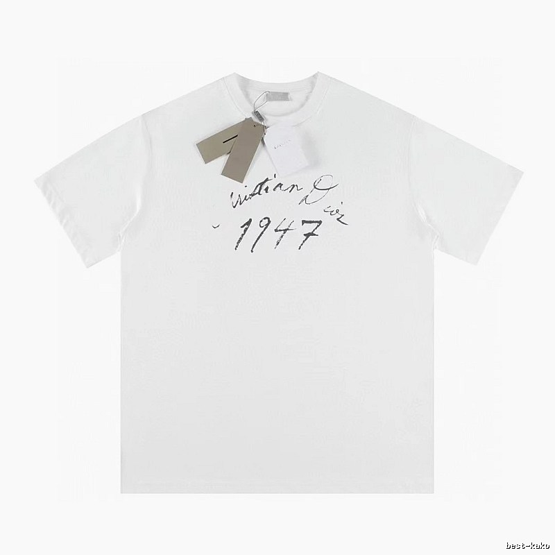 Dior 1947 Collection Minimalist Style White T-Shirt
