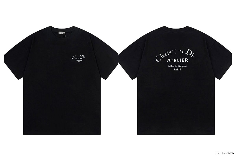 Dior Atelier Minimalist Style Black Short-sleeve T-shirt
