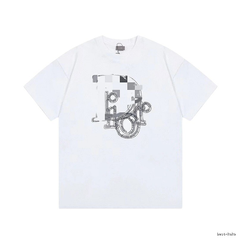 Dior Carriage Collection Minimalist Style White Short-sleeve T-shirt