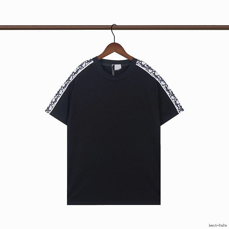 Dior Monogram Webbing Cool Street Style Black T-Shirt
