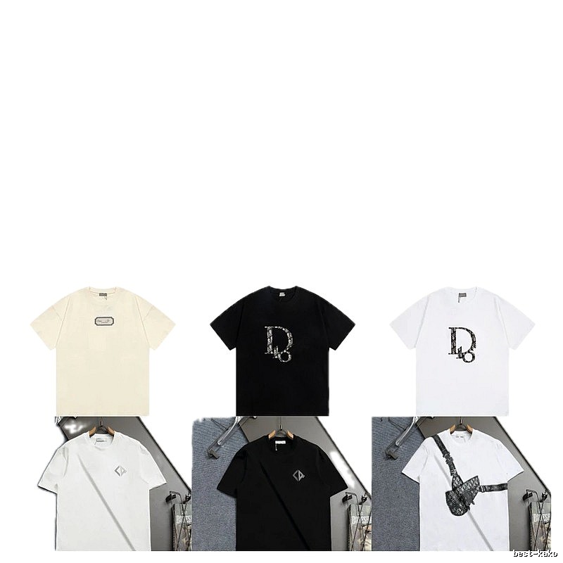 Dior Printed Light Luxury Style Multi-color Short-sleeve T-Shirt