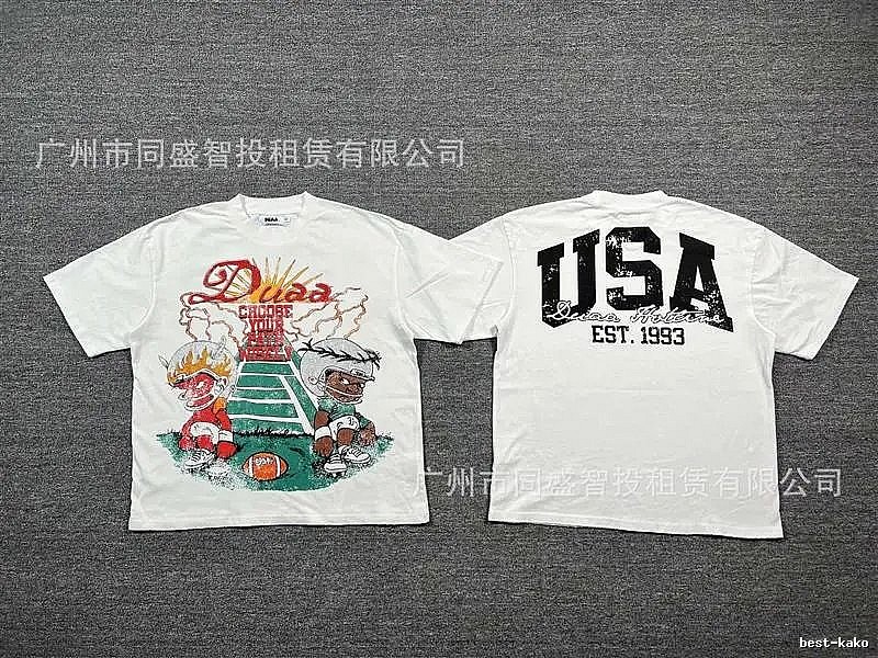 DUAA American Football Vintage Style White T-shirt