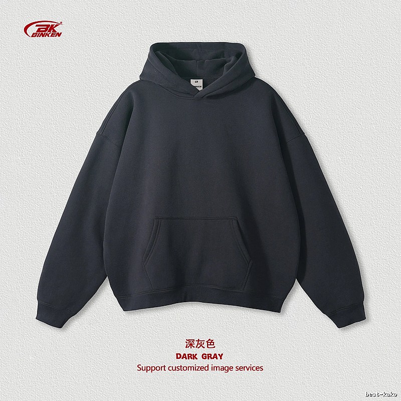 Easy Match Pullover hoodie Navy Blank Kangaroo for Everyday Use