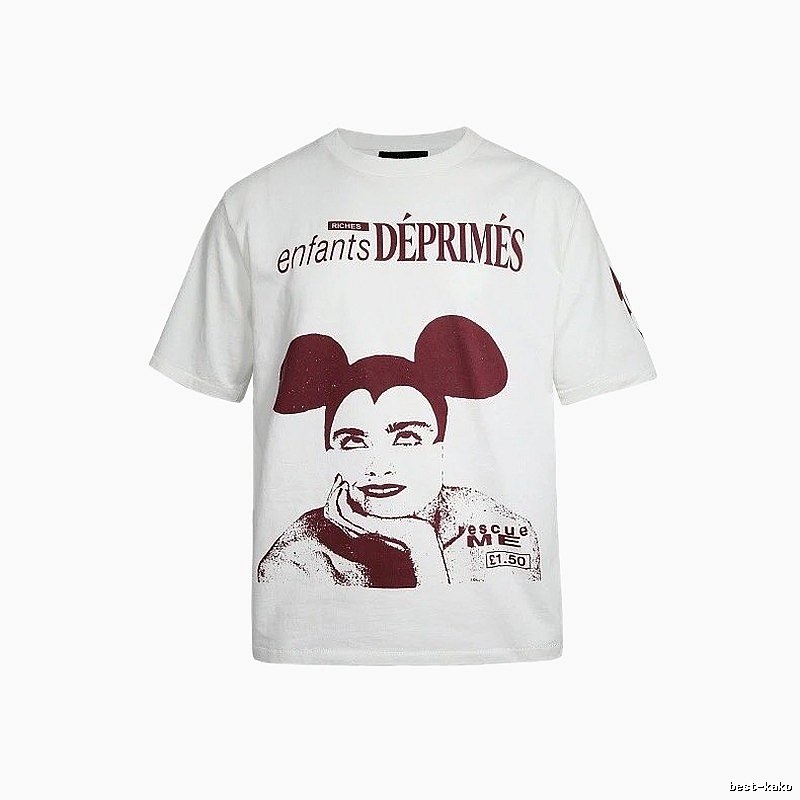 ERD Portrait Print Street Style White T-shirt