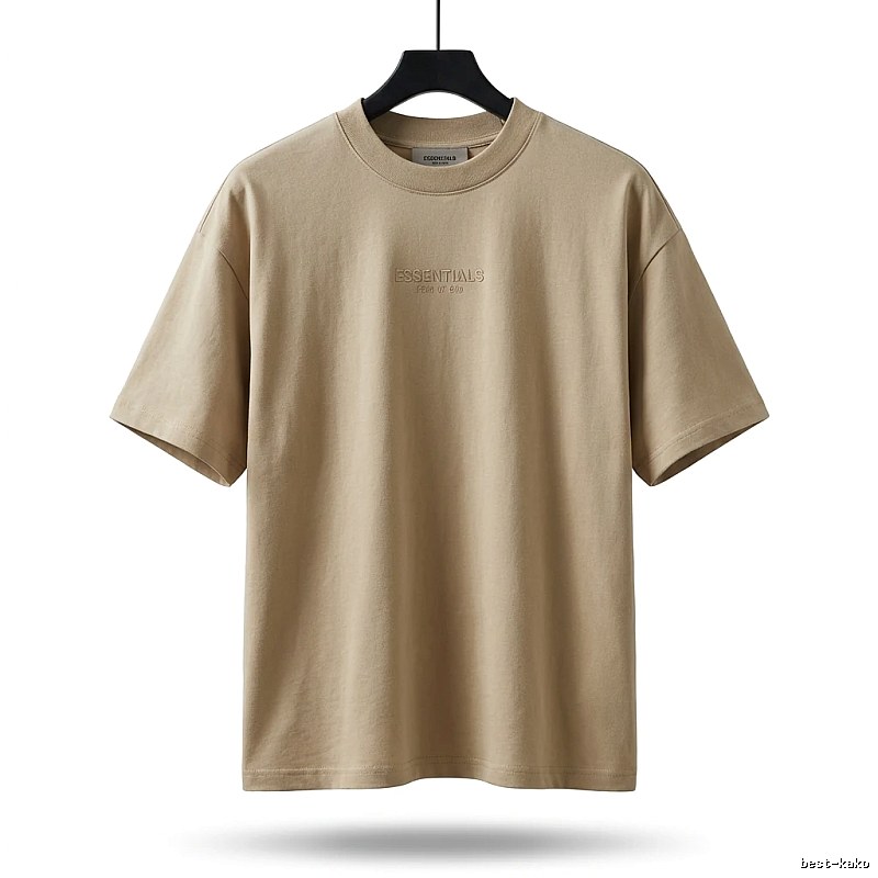 ESSENTIALS Basic Khaki Short Sleeve