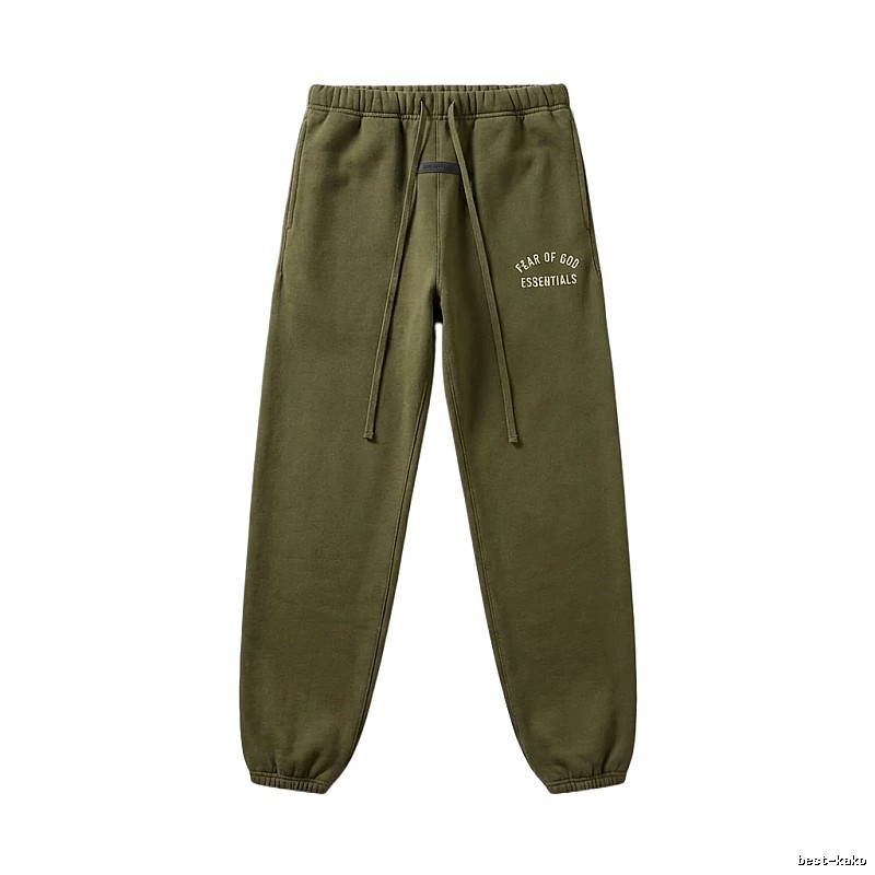 ESSENTIALS casual style olive green sweatpants