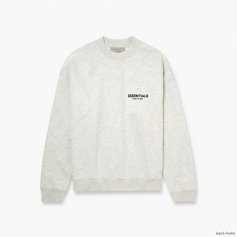ESSENTIALS minimalist light gray sweatshirt