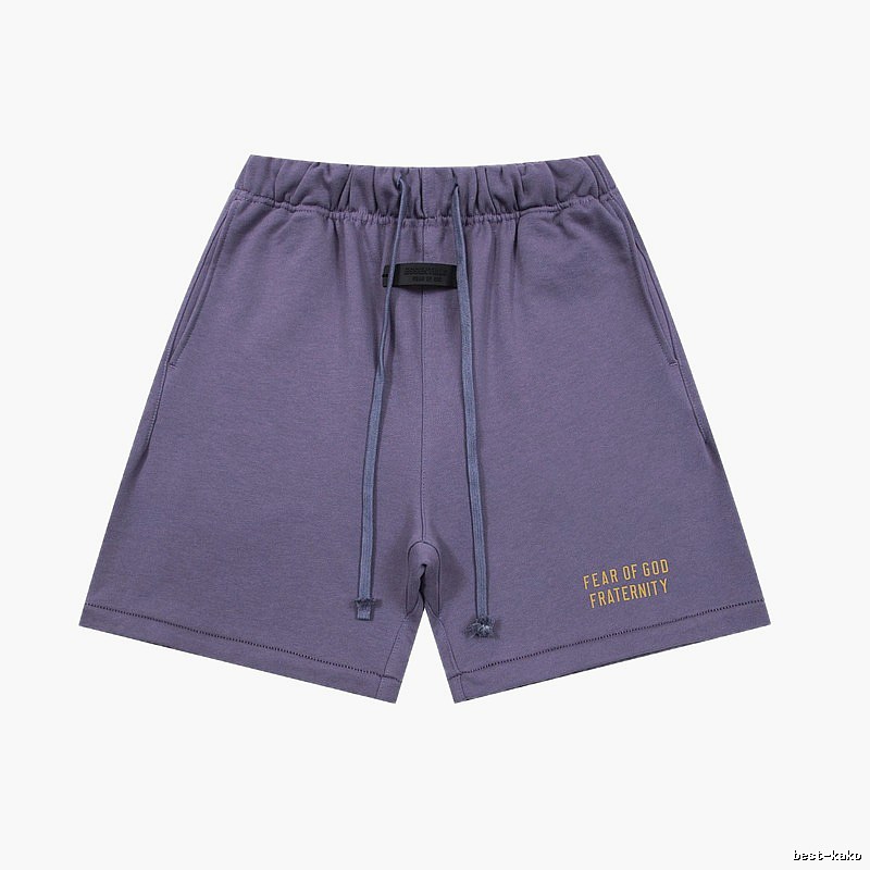 ESSENTIALS minimalist style light purple shorts