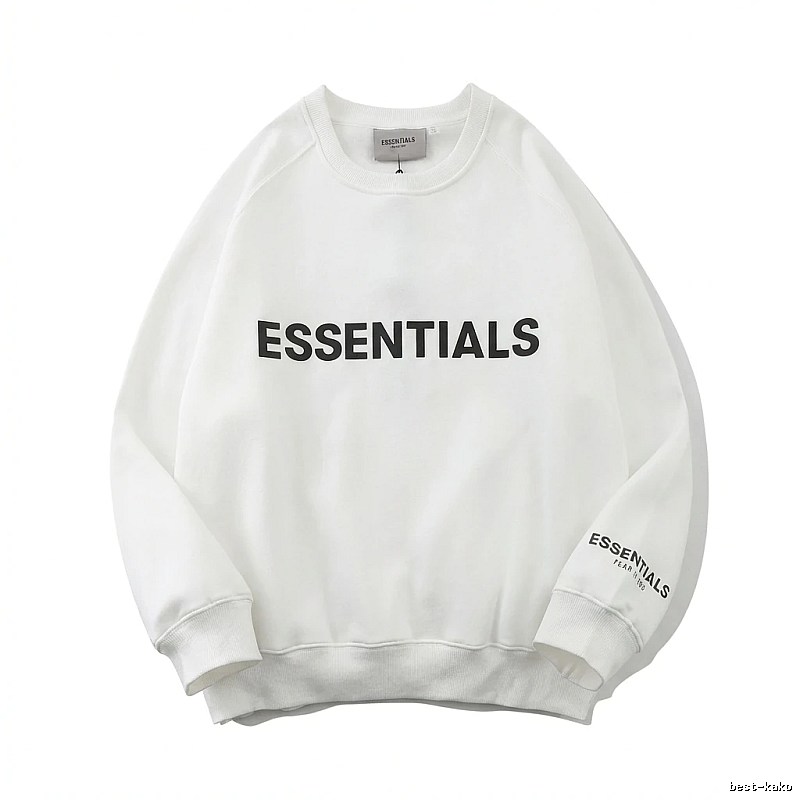 ESSENTIALS Simple Style White Sweatshirt