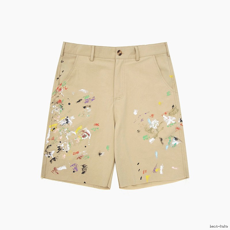 Gallery Dept Graffiti Style Khaki Shorts