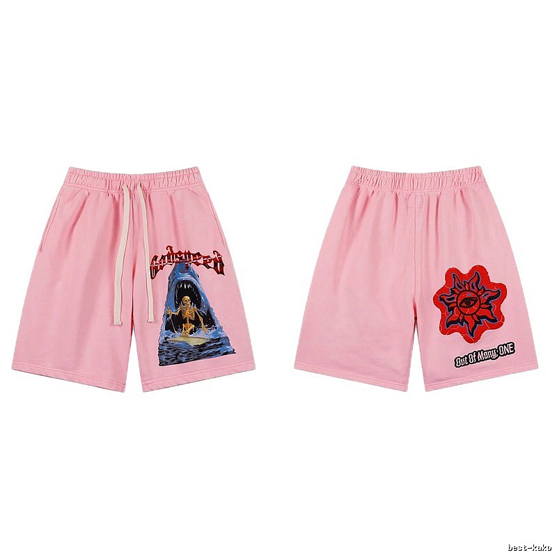 Godspeed Skull Print Street Style Pink Shorts