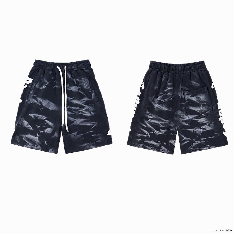Godspeed Tie-Dye Collection Street Style Black and Grey Shorts