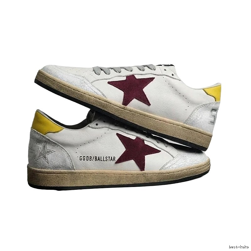 Golden Goose Ballstar retro-style white shoes