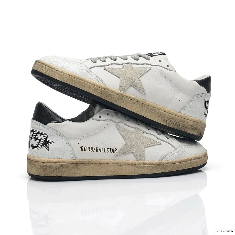 Golden Goose Ballstar retro-style white shoes