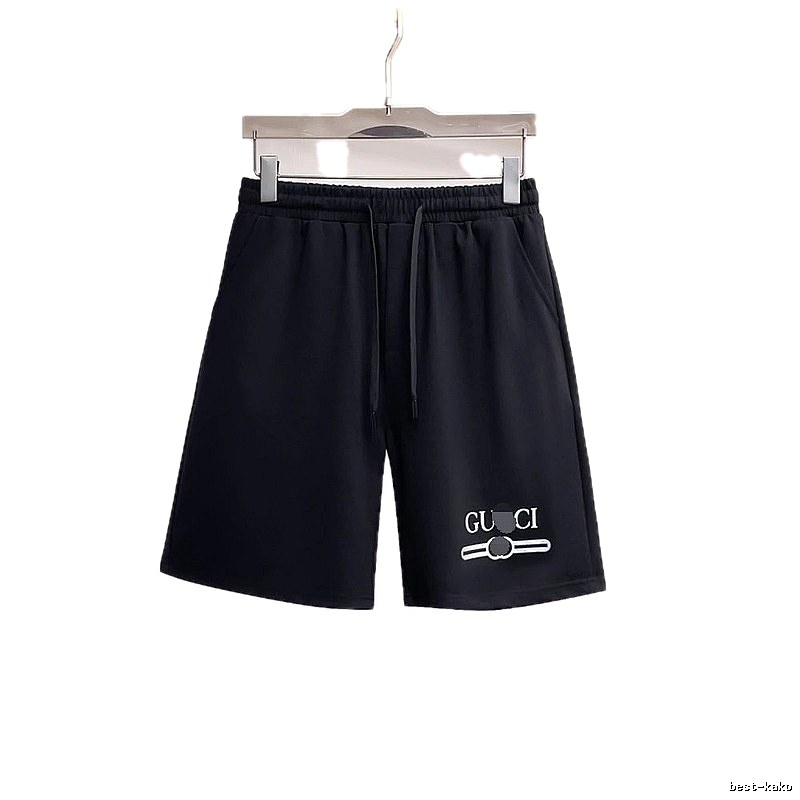 Gucci Letter Print Casual Style Black Shorts