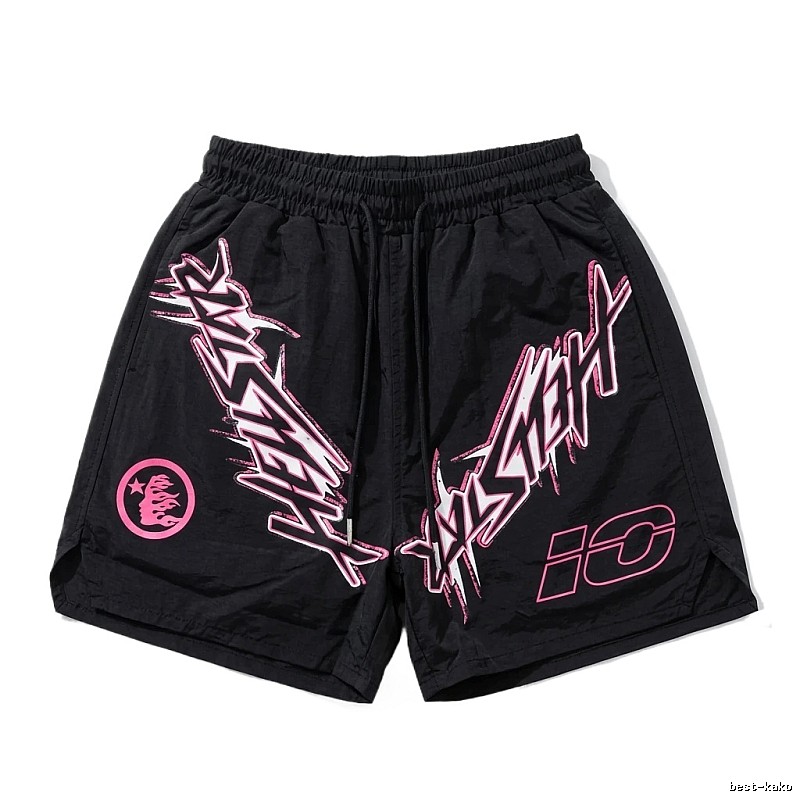 Hellstar trendy and cool style black shorts