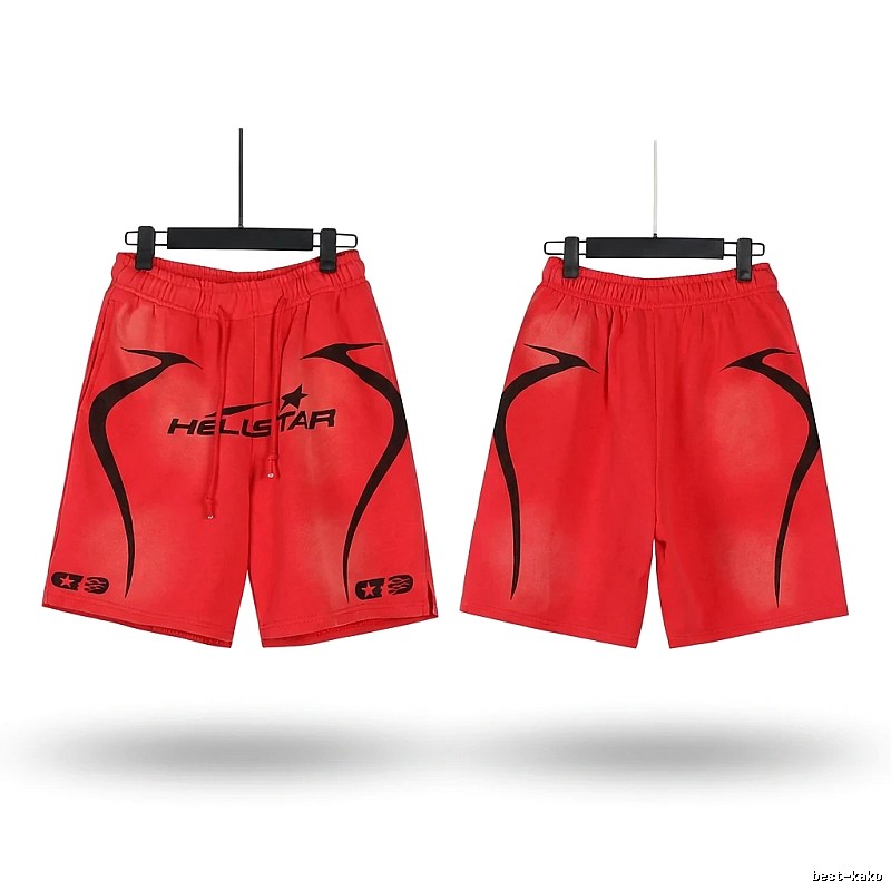 Hellstar trendy and cool style red shorts