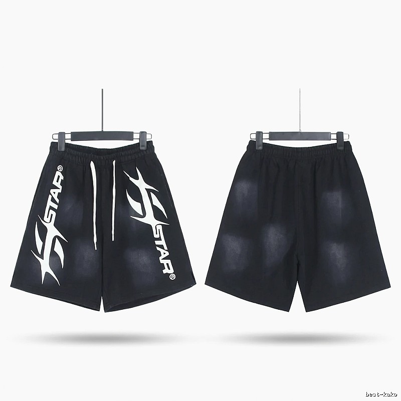 Hellstar Trendy Style Black Shorts