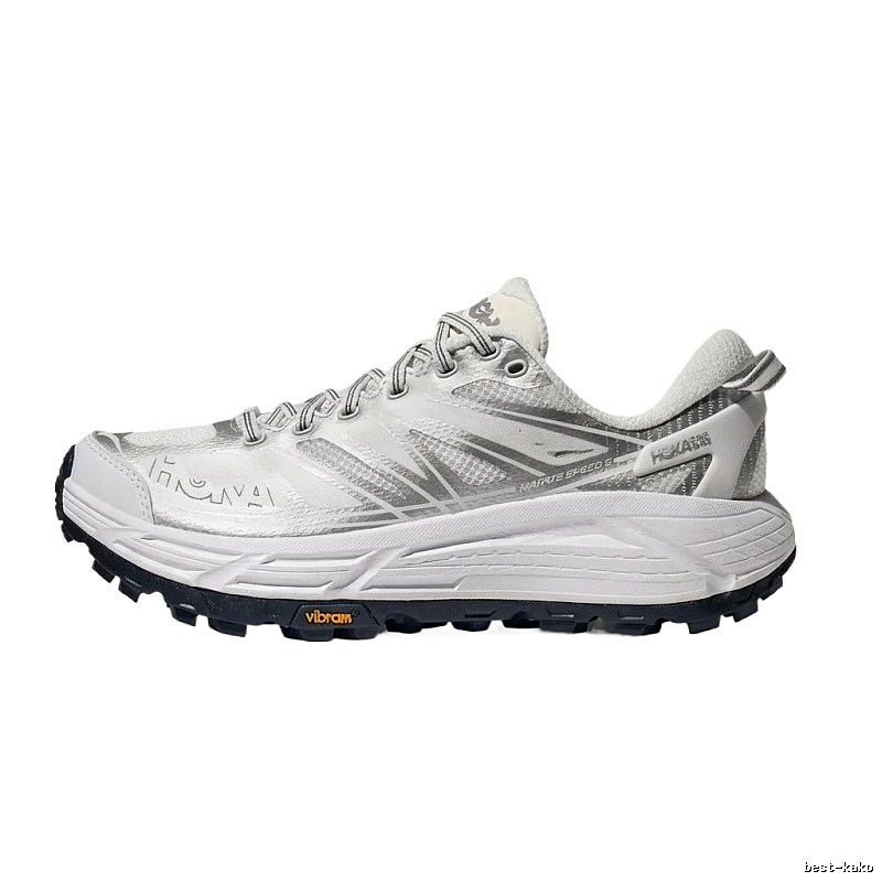 HOKA Trail Running Style Gray-White Running Shoes