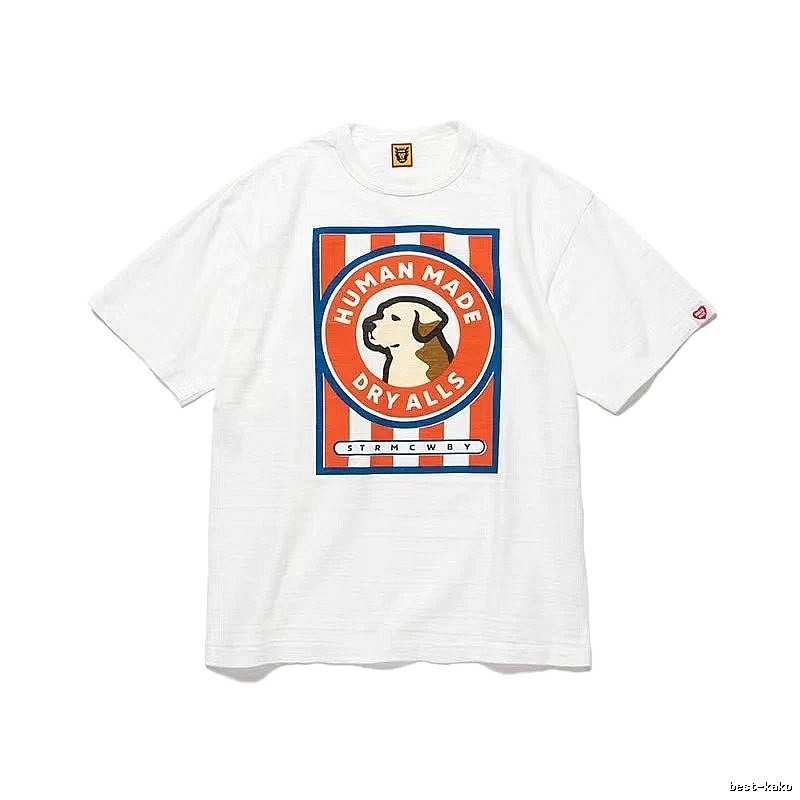 HUMAN MADE Dog Print Vintage White T-Shirt