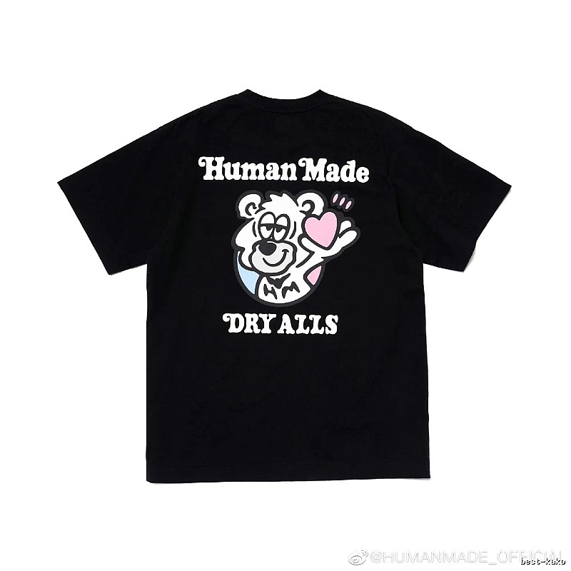 HUMAN MADE EDRYALLS Cartoon Print Black T-shirt