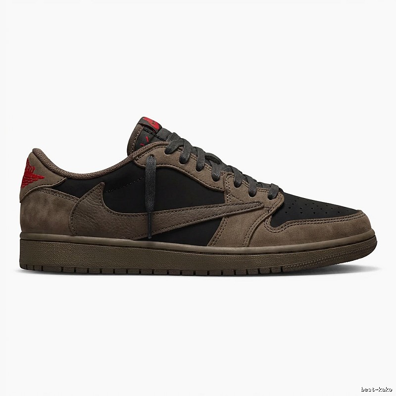 Jordan AJ1 Retro Brown and Black Athletic Shoes