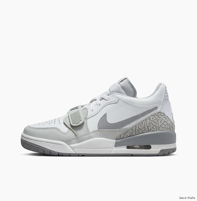 Jordan retro-style gray and white sports shoes