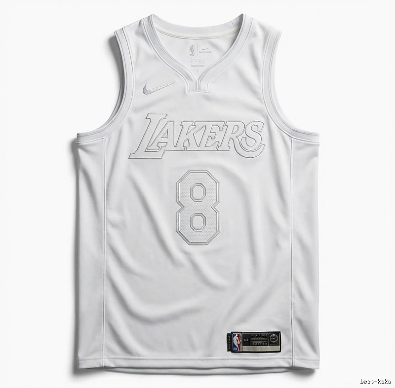 Kobe Lakers retro-style white tank top
