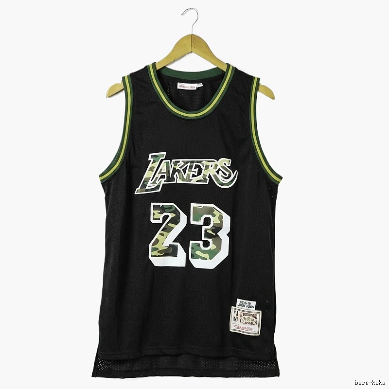 LBJ Lakers camouflage-style jersey
