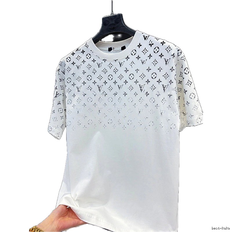 Louis Vuitton Classic Monogram Light Luxury Style White T-shirt