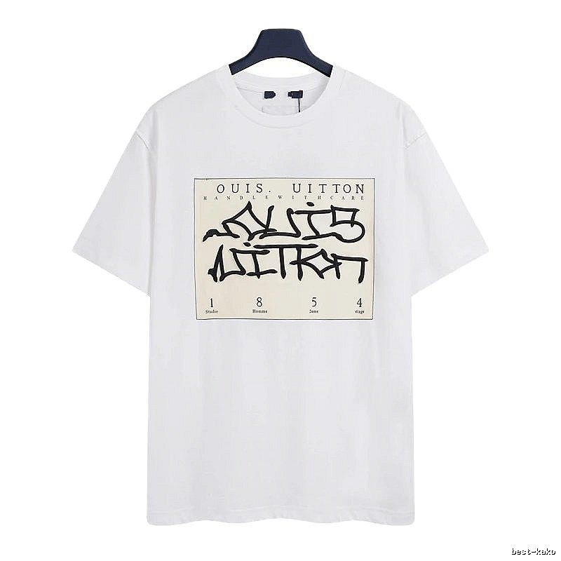Louis Vuitton Graffiti Street Style White Short-sleeve T-shirt
