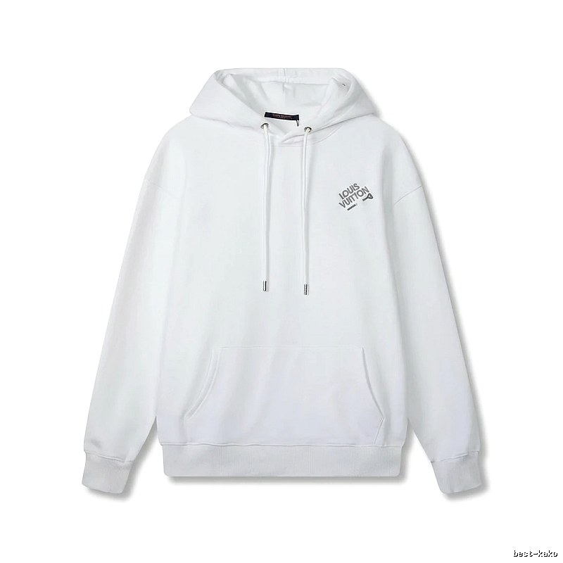 Louis Vuitton minimalist style white hoodie