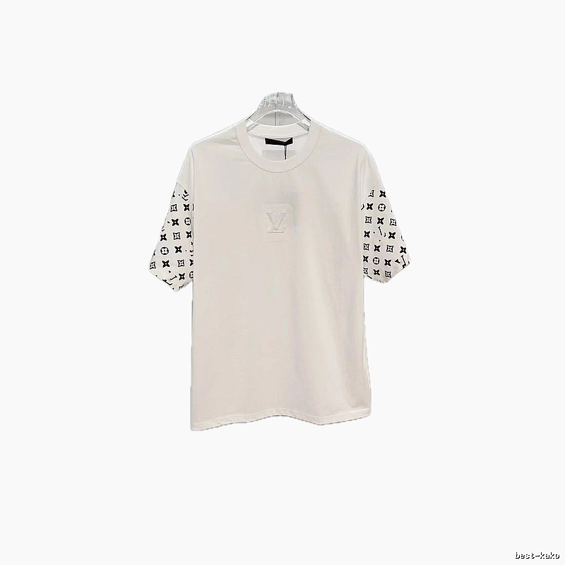 Louis Vuitton Monogram Patchwork Street-Luxury Style White T-Shirt