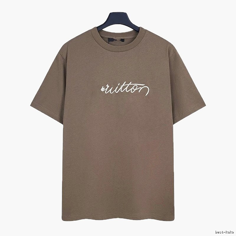 Louis Vuitton Signature Minimalist Khaki Short-sleeve T-Shirt