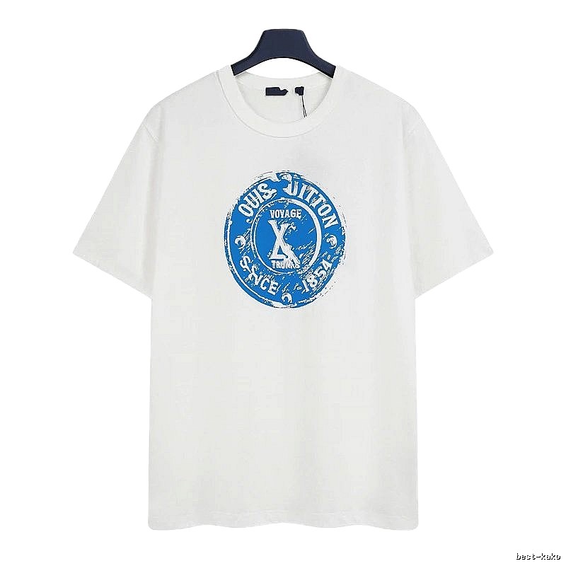 Louis Vuitton Stamp Print Vintage Style White T-Shirt