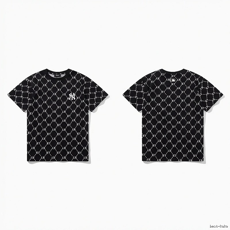 MLB full - print style black T - shirt