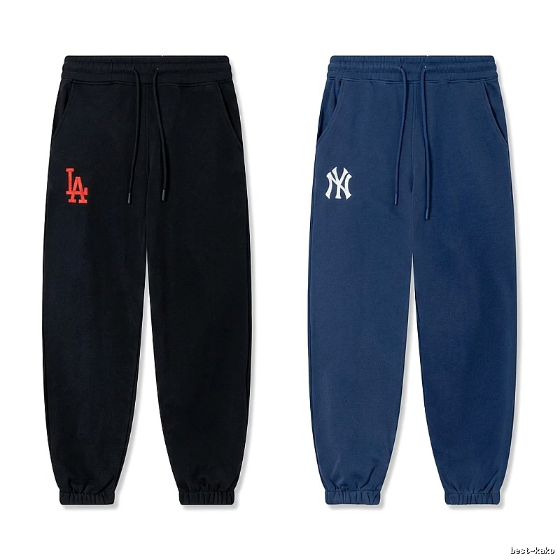 MLB sporty black and blue sweatpants