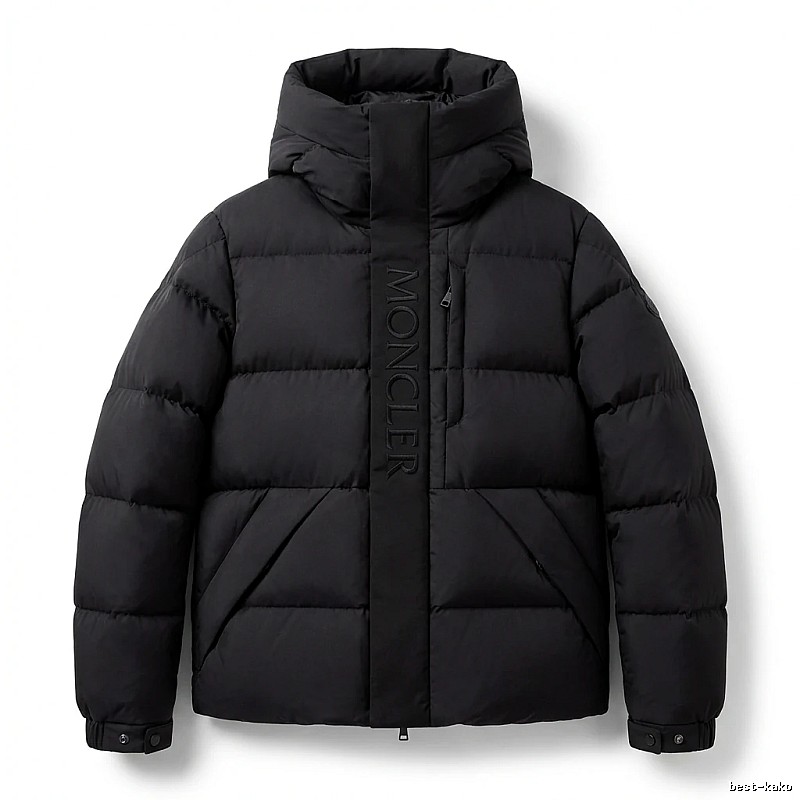 Moncler black minimalist style down jacket