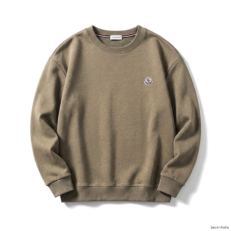 Moncler Crewneck Simple Style Sweatshirt (Khaki)