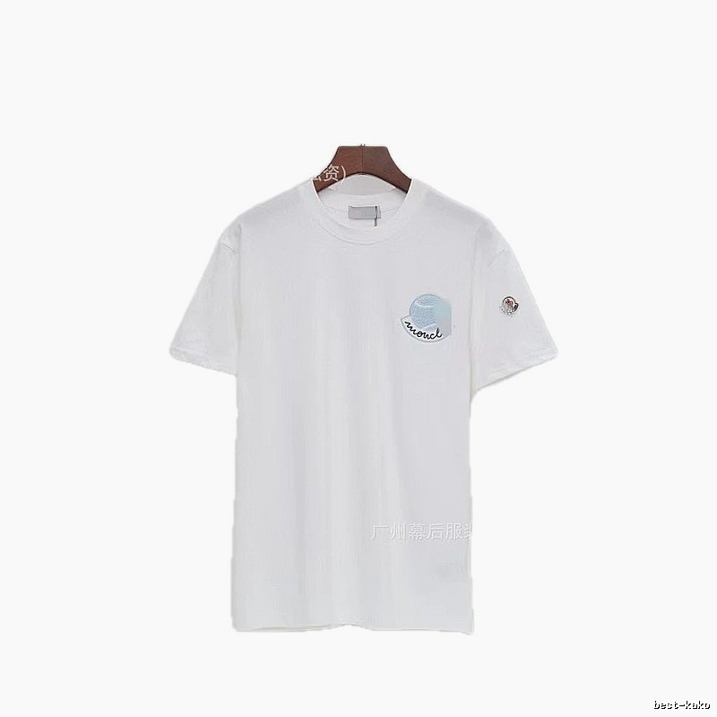 Moncler Embroidered Casual-style White T-Shirt