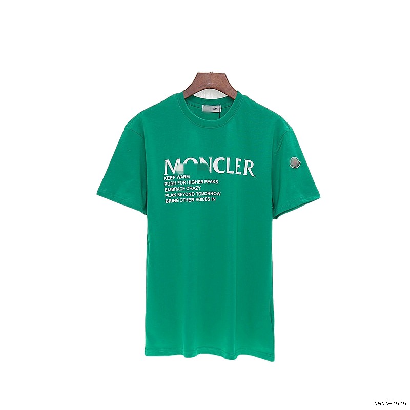 Moncler Letter Print Casual Green Short-sleeve T-shirt